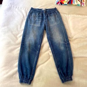 Rag & bone Miramar denim joggers ‘lucas wash’ medium blue, size S